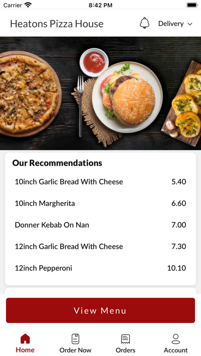 Heatons Pizza House Screenshot
