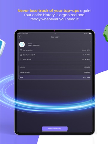 Arzaan Top-up iPad screenshot