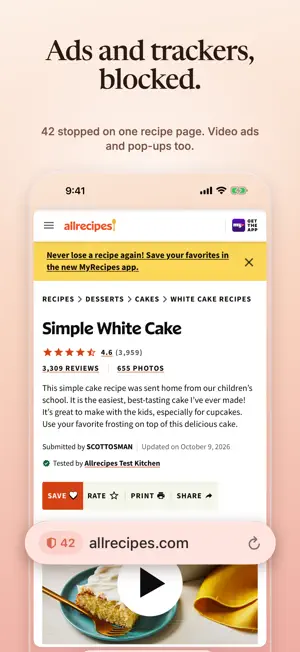 Akari: Browser with Ad Blocker screenshot 1