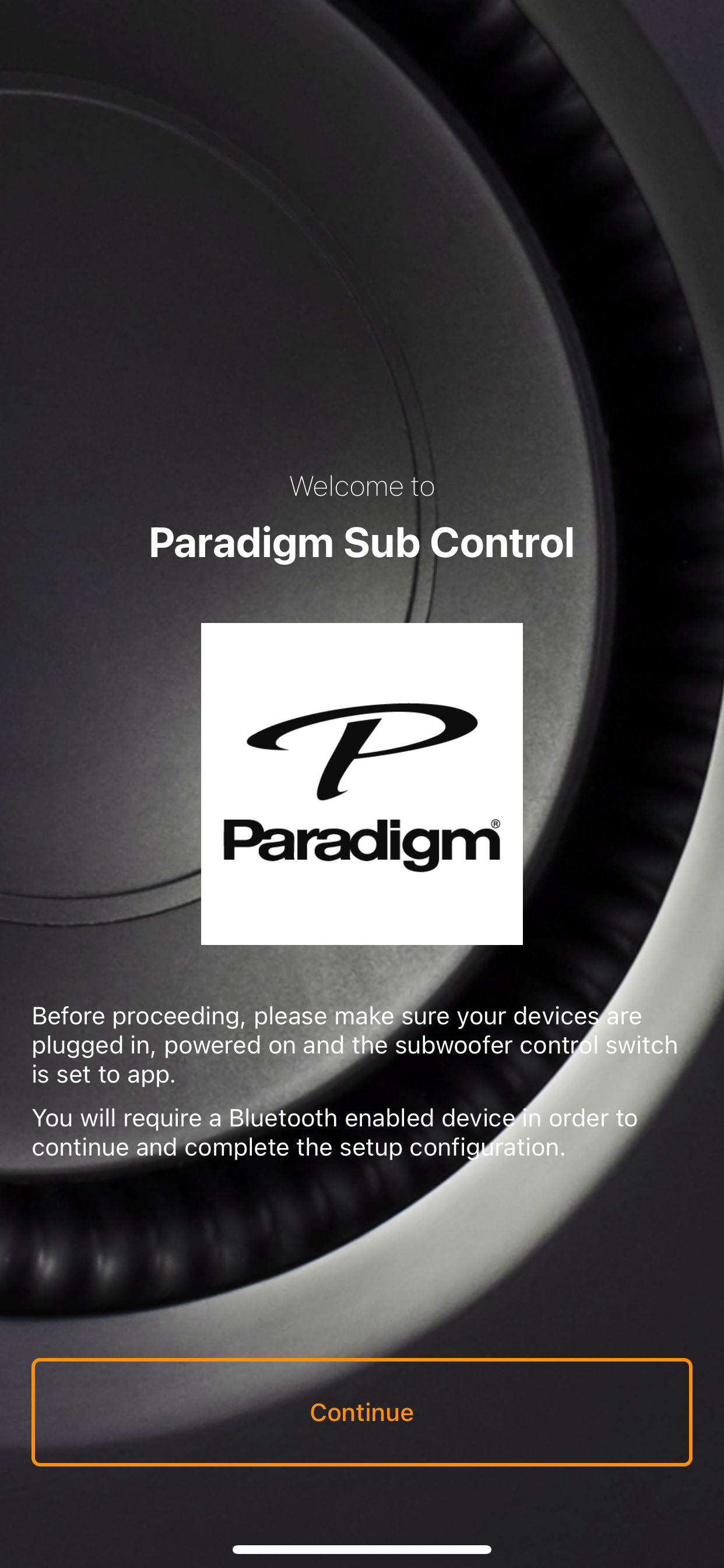 Paradigm Subwoofer Control
