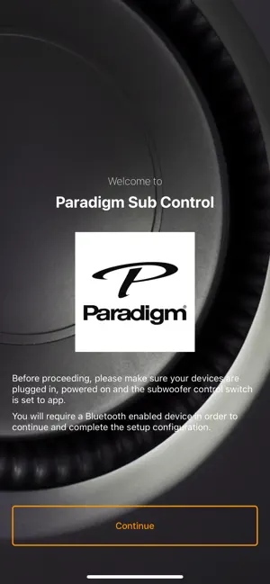 Paradigm Subwoofer Control screenshot 1