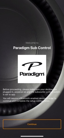 Paradigm Subwoofer Control Screenshot 1 of 9