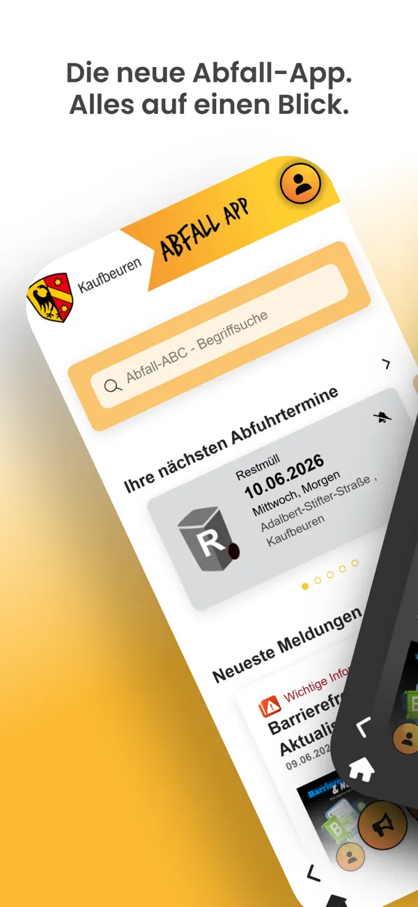 Screenshot #1 pour Stadt Kaufbeuren Abfall-App