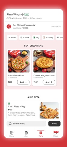 Pizza Wings India screenshot