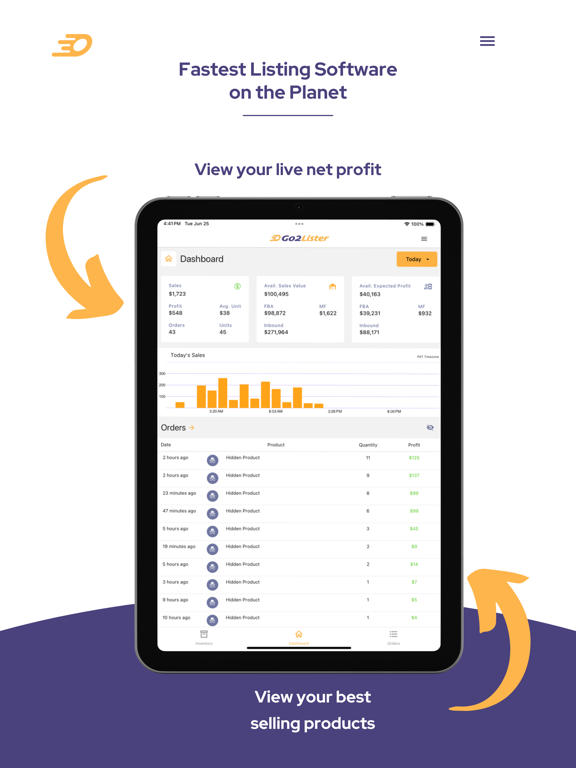 Go2Lister iPad screenshot 1 - Business app