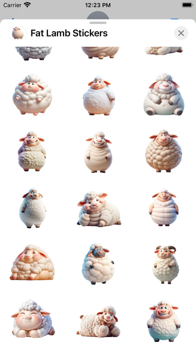 Screenshot 3 of Fat Lamb Stickers App