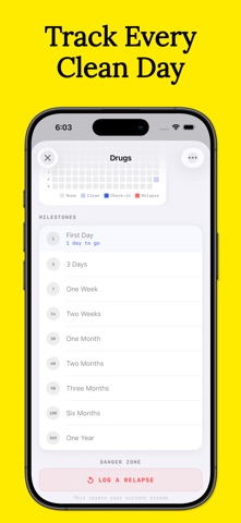 Quit Any Addiction With Streak iPhone screenshot