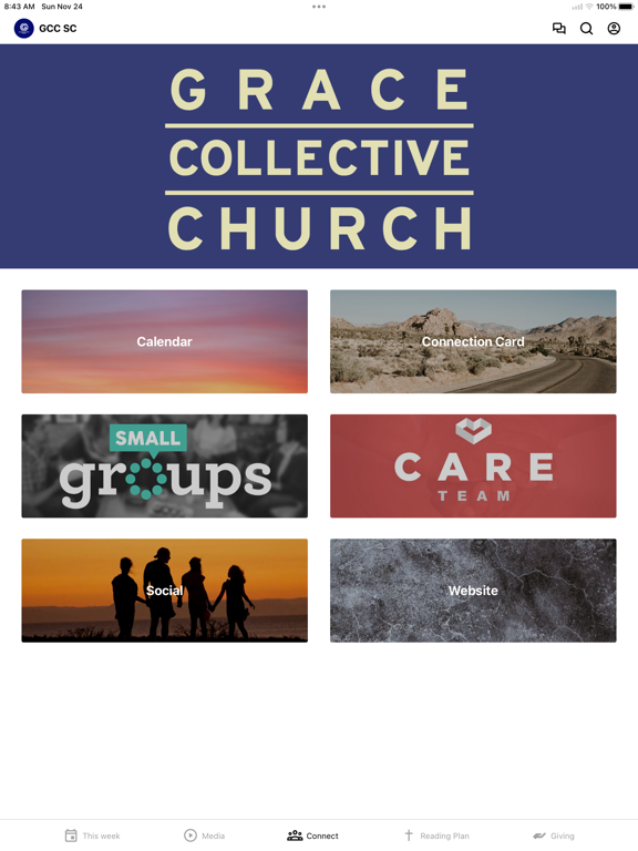 Grace Collective Church iPad screenshot 3 - Education app