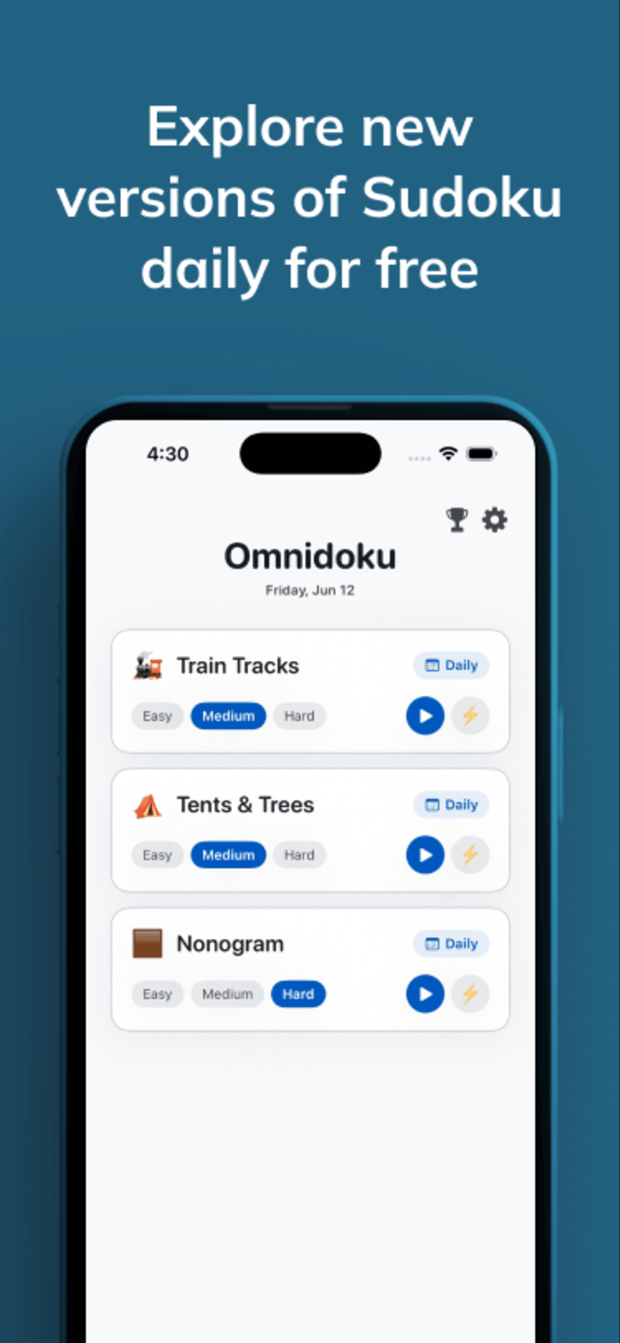Omnidoku: Nonogram Hashi Tents screenshot 2