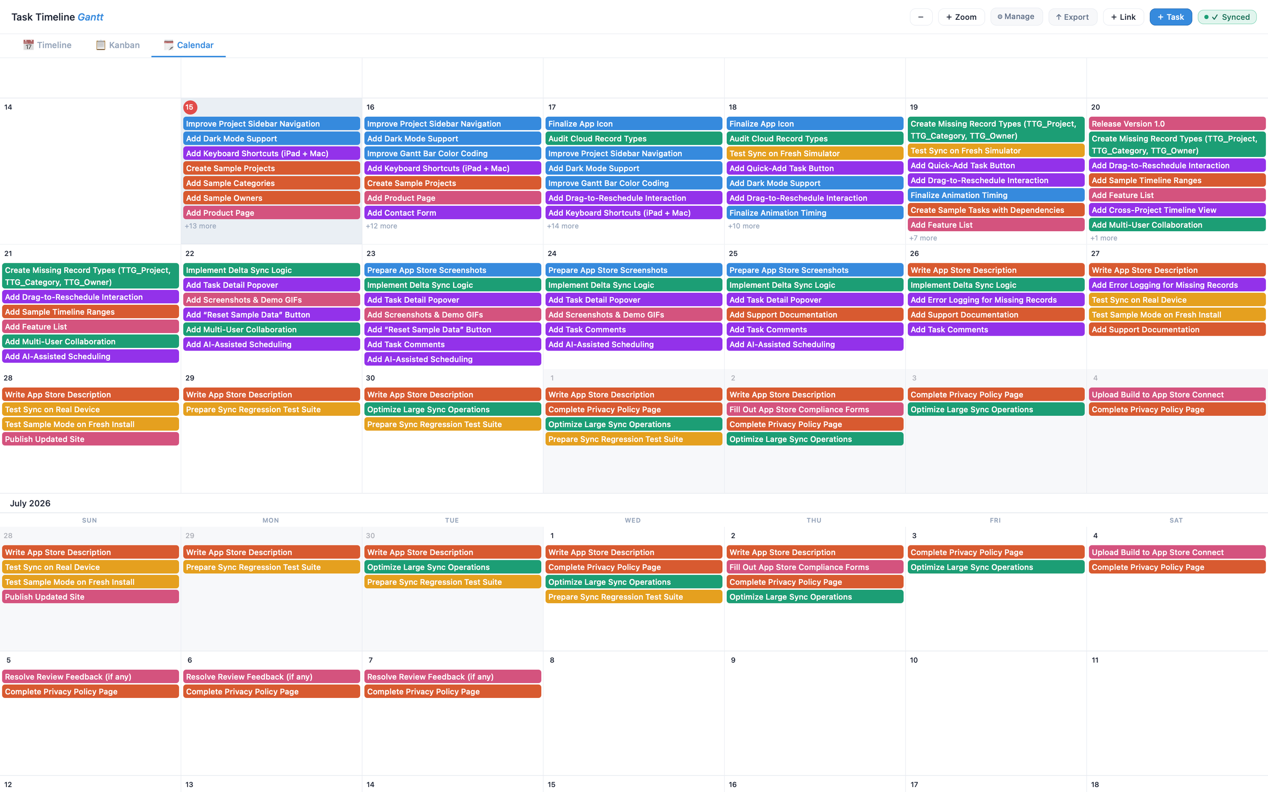 Task Timeline Gantt screenshot 21