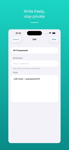 PriNote iPhone screenshot