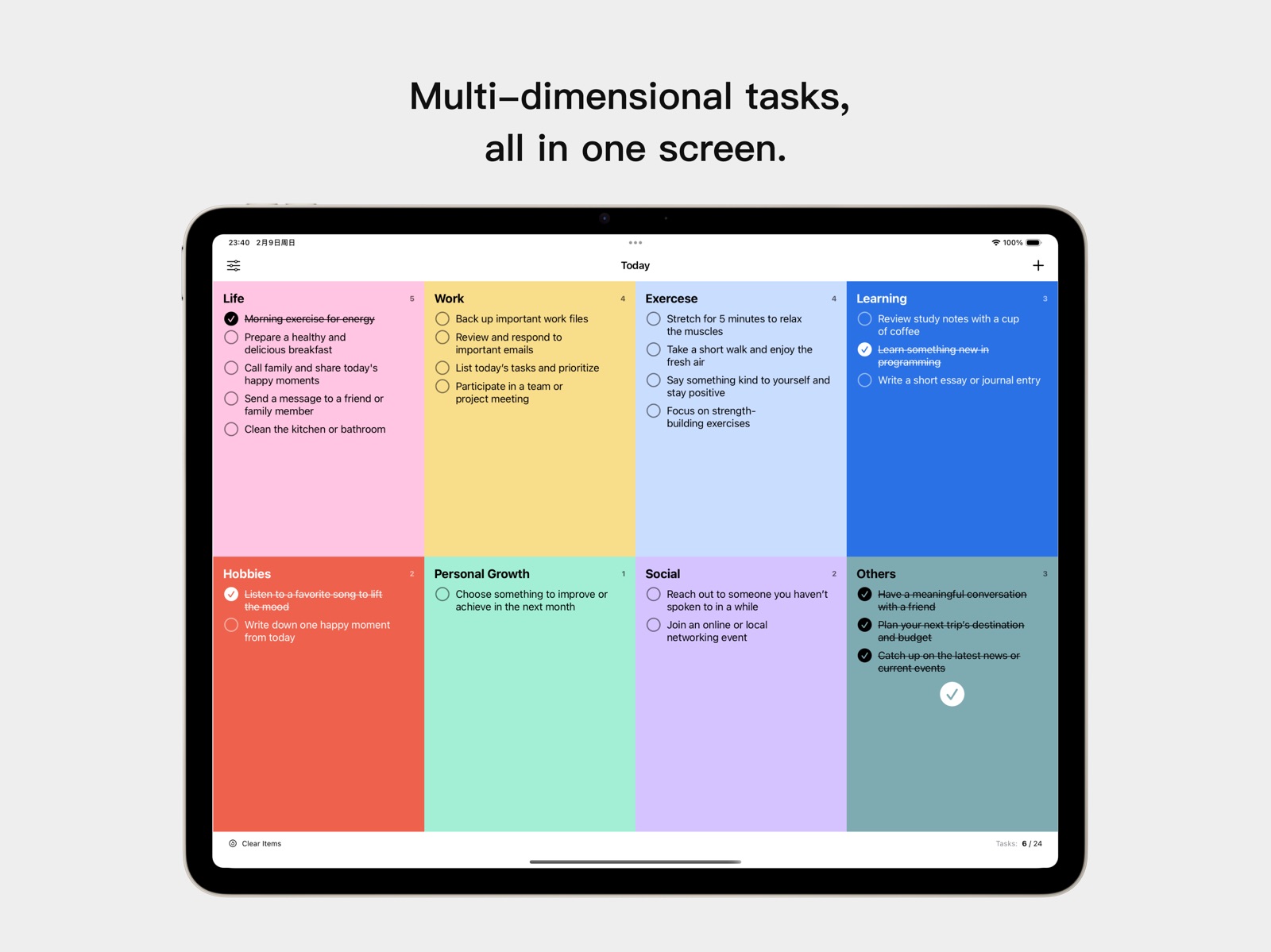 Colorful Day: Todo List ipad screenshot 3