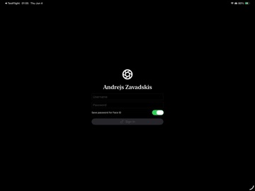 Zavadskis iPad screenshot