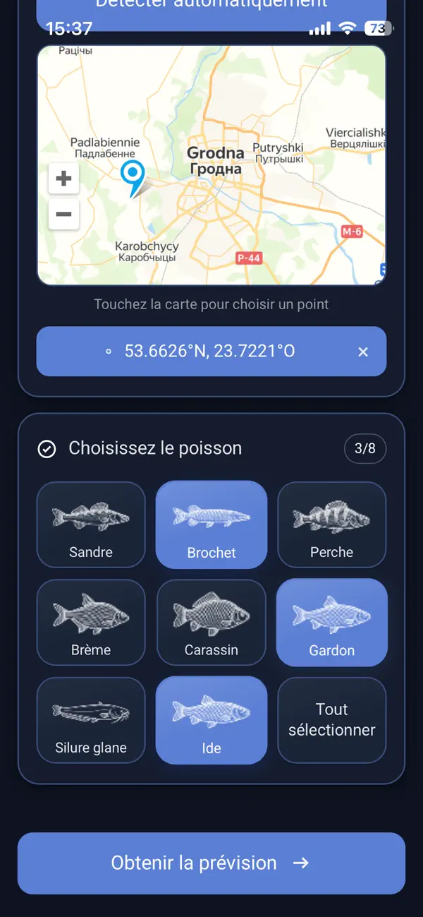 Screenshot #2 pour Prévision de pêche