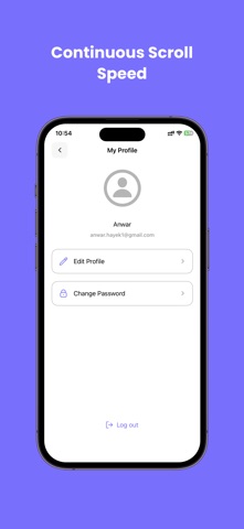 Continuous Scroll Speed App Screenshot 1 of 3