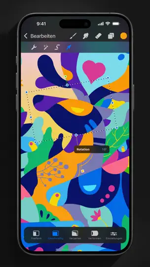 Screenshot von Procreate Pocket auf dem iPhone 7
