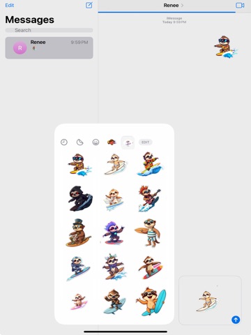 Surfing Sloth iPad screenshot