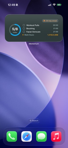 XP Momentum: Goal Tracker iPhone screenshot