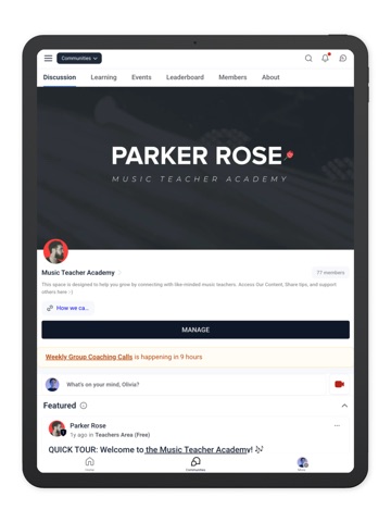 Parker Rose Music iPad screenshot