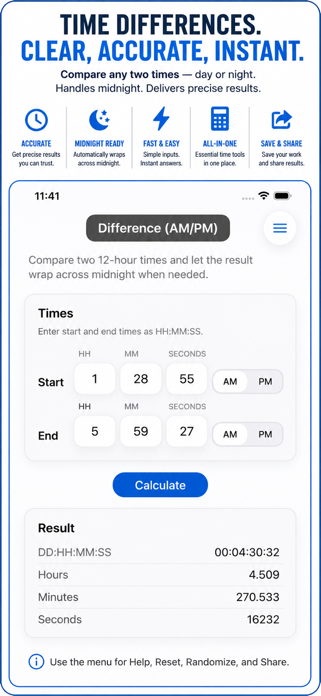 Time & Date Calculator ++ Screenshot 4 of 8