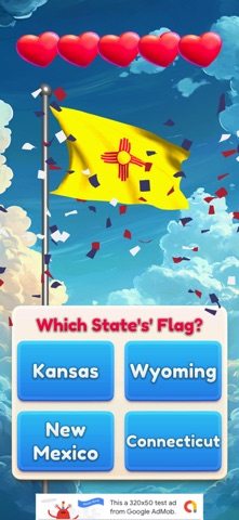 USA State Name Guess 3D screenshot