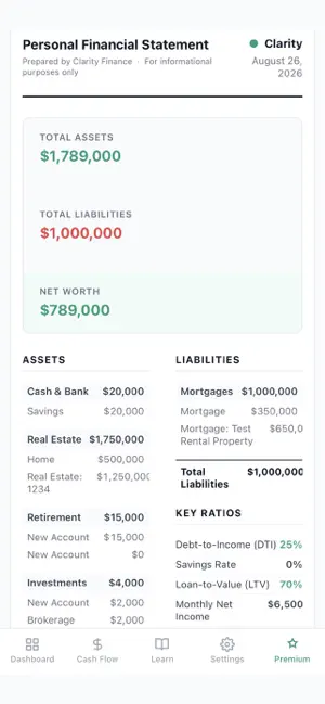 Clarity Financial Tools screenshot 1