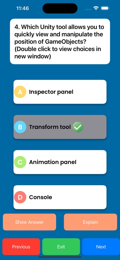 Unity Learning App