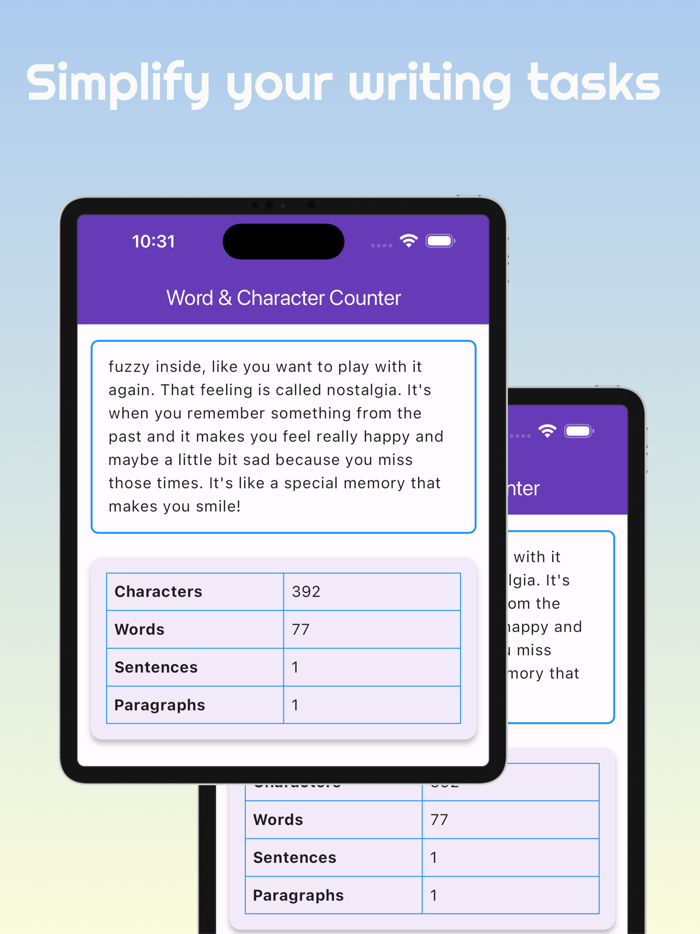 Word and Character Counter