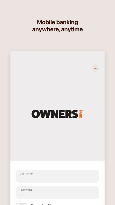 Owners Bank Screenshot