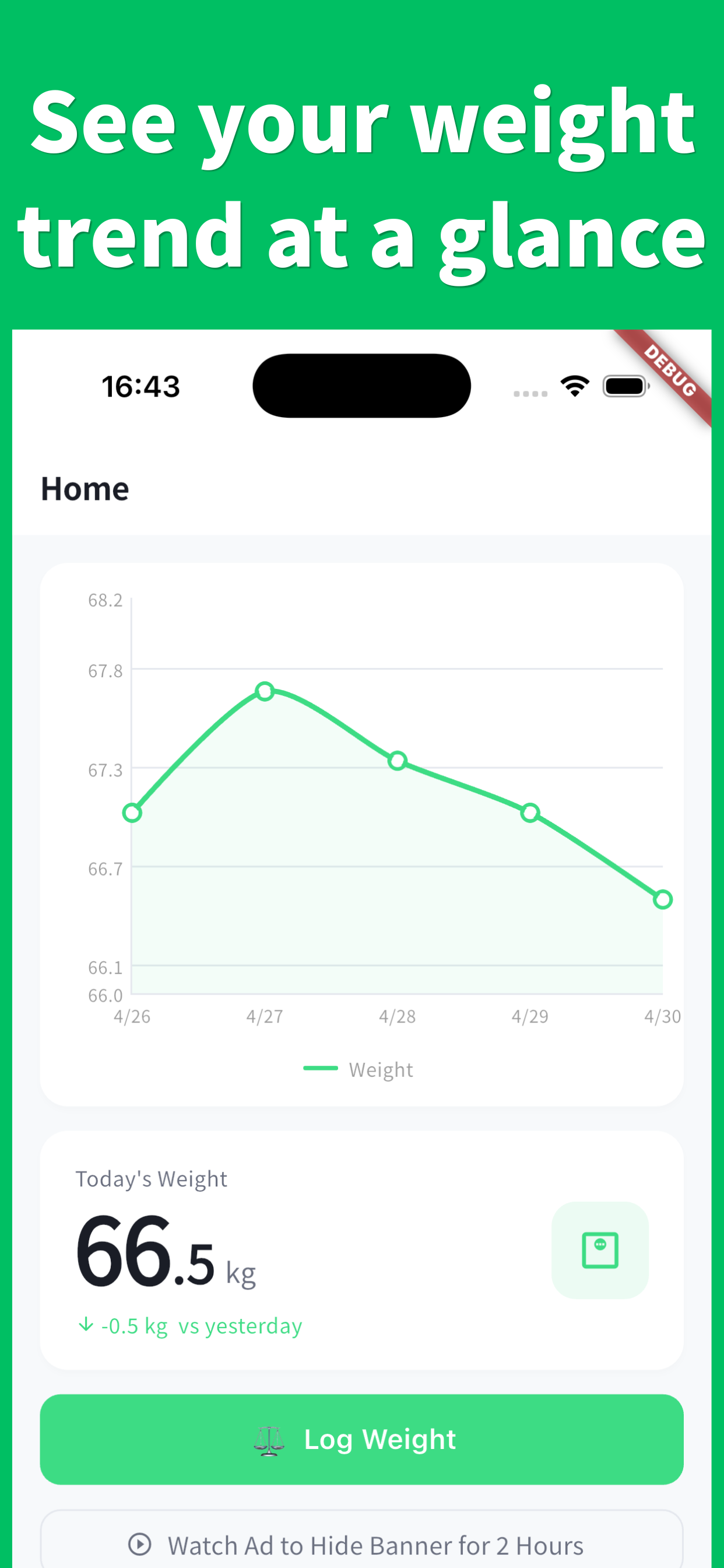 Weight Graph - Diet Tracker screenshot 4