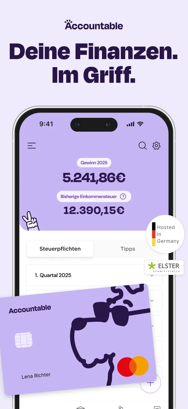 Accountable für Selbstständige iPhone App Screenshot 1 – Finanzen