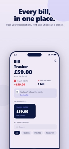 Bill Tracker: Simple & Local screenshot