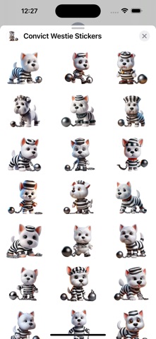Convict Westie Stickers screenshot