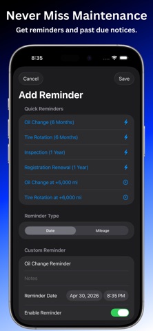SwiftGarage — Car Maintenance screenshot