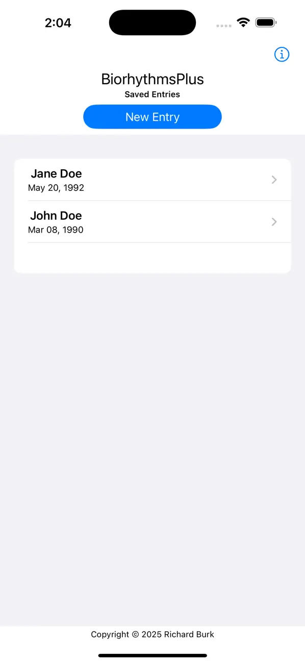 Screenshot #2 pour BiorhythmsPlus