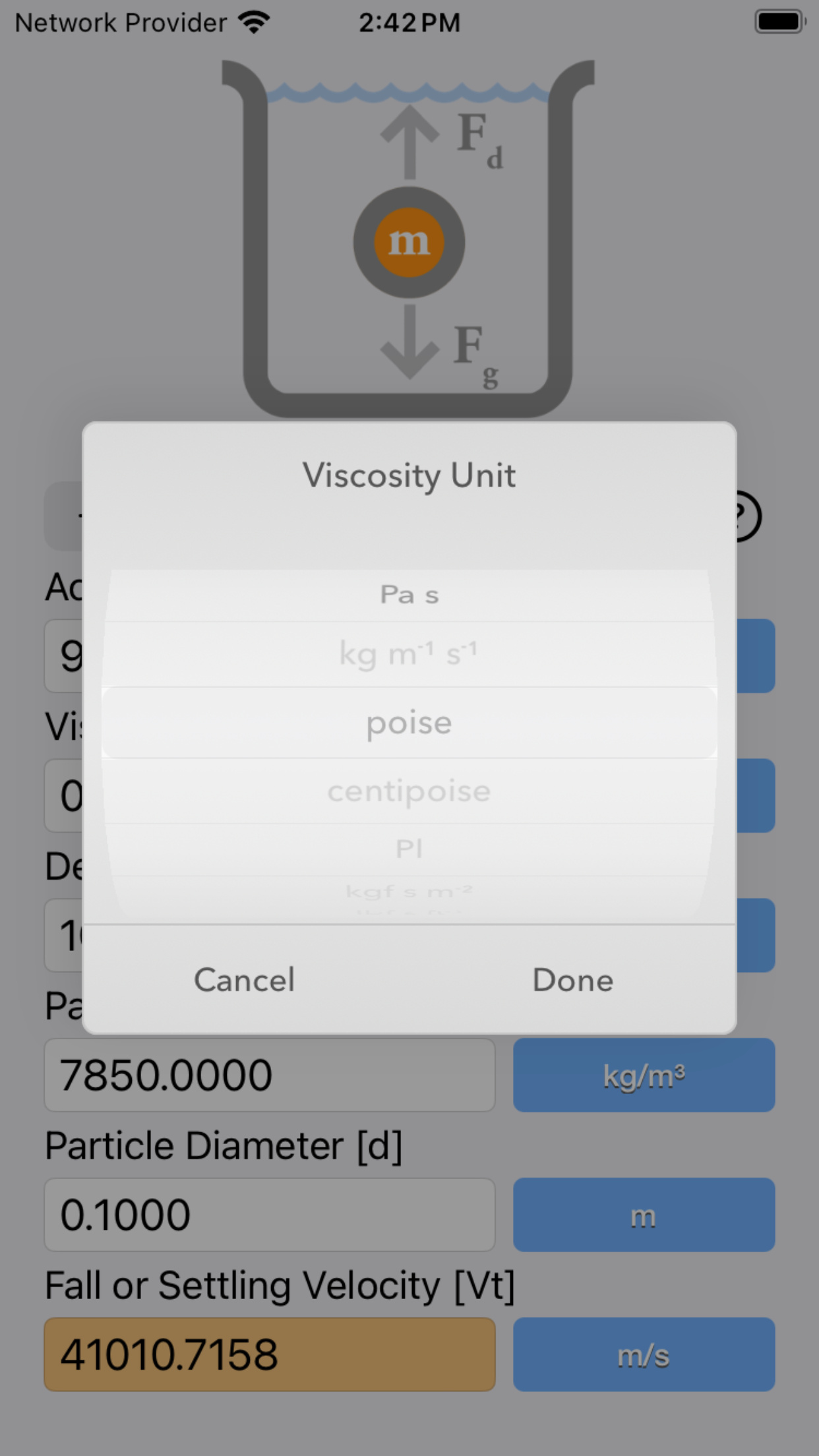 Stokes Law Calculator