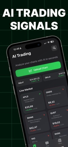 AI Trading Signal Profit Chart iPhone screenshot