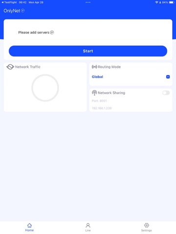 OnlyNet -VPN Client iPad screenshot