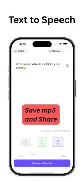 Text To Speech : AI Screenshot 1 of 3