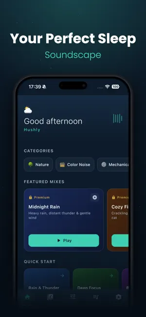 Hushly: Sleep & Relax Sounds screenshot 1