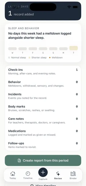 Autism Behavior Tracker: Tend screenshot 2