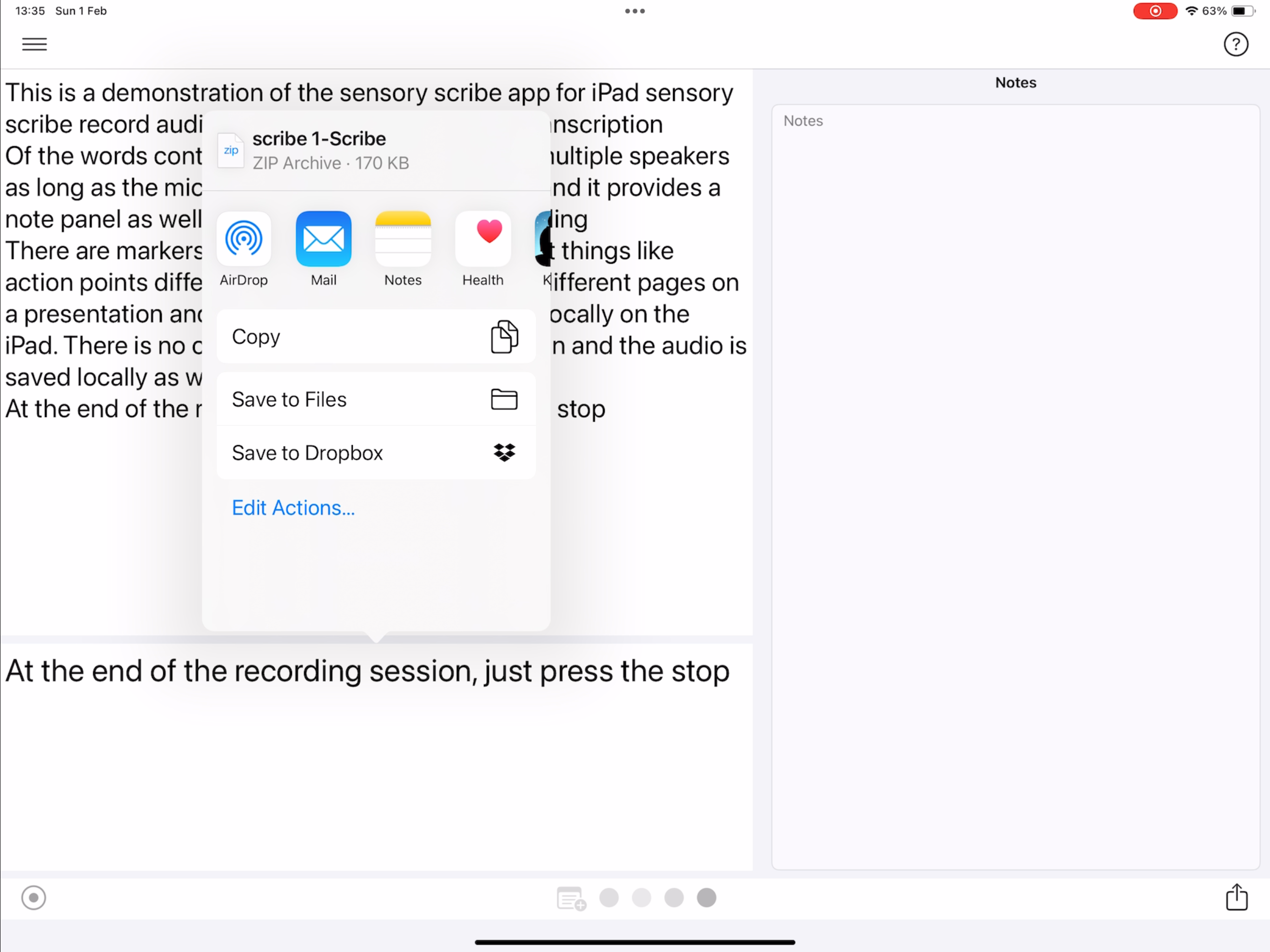 Sensory Scribe