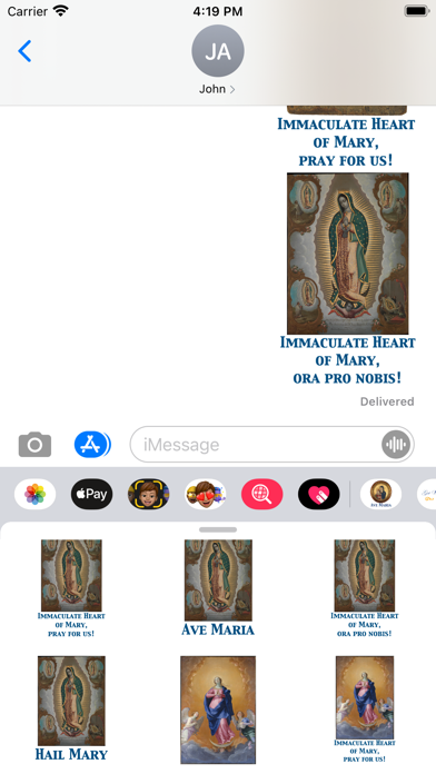 Ave Maria stickers Screenshot