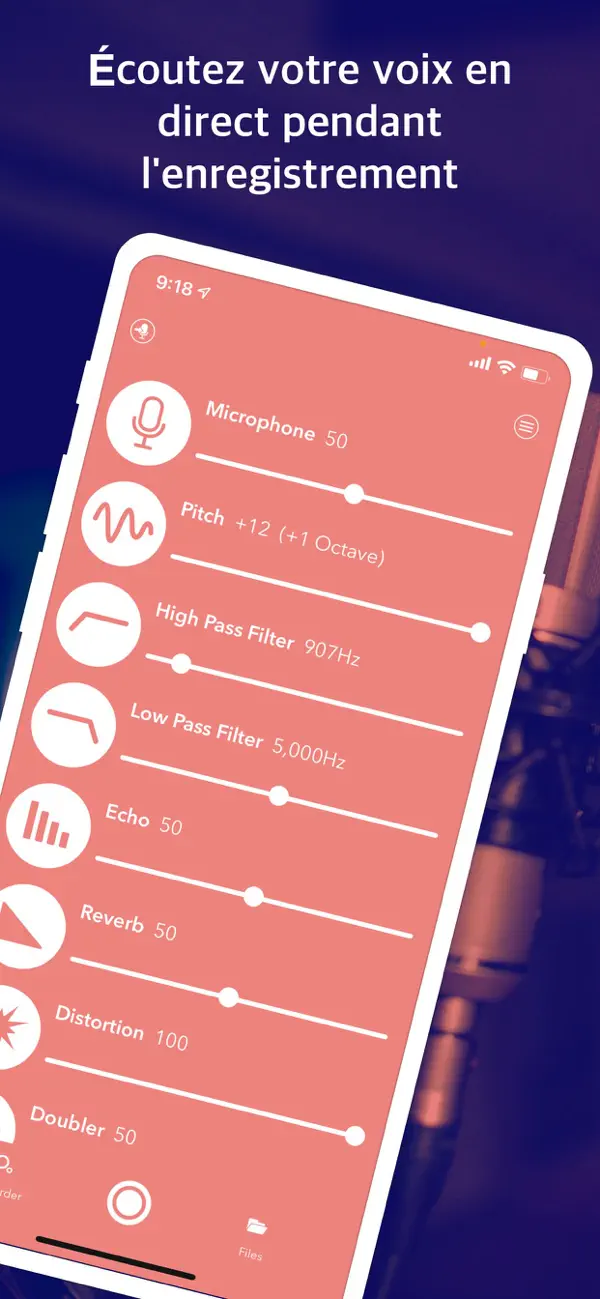 Screenshot #1 pour MOREC - Enregistreur Audio