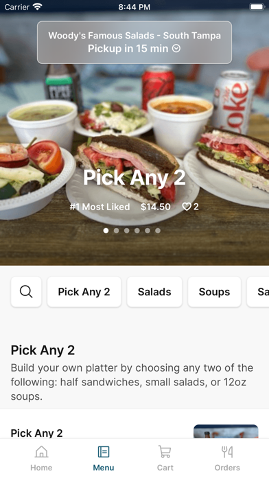 Woody's Salads To Go iPhone screenshot 2 - Food & Drink app