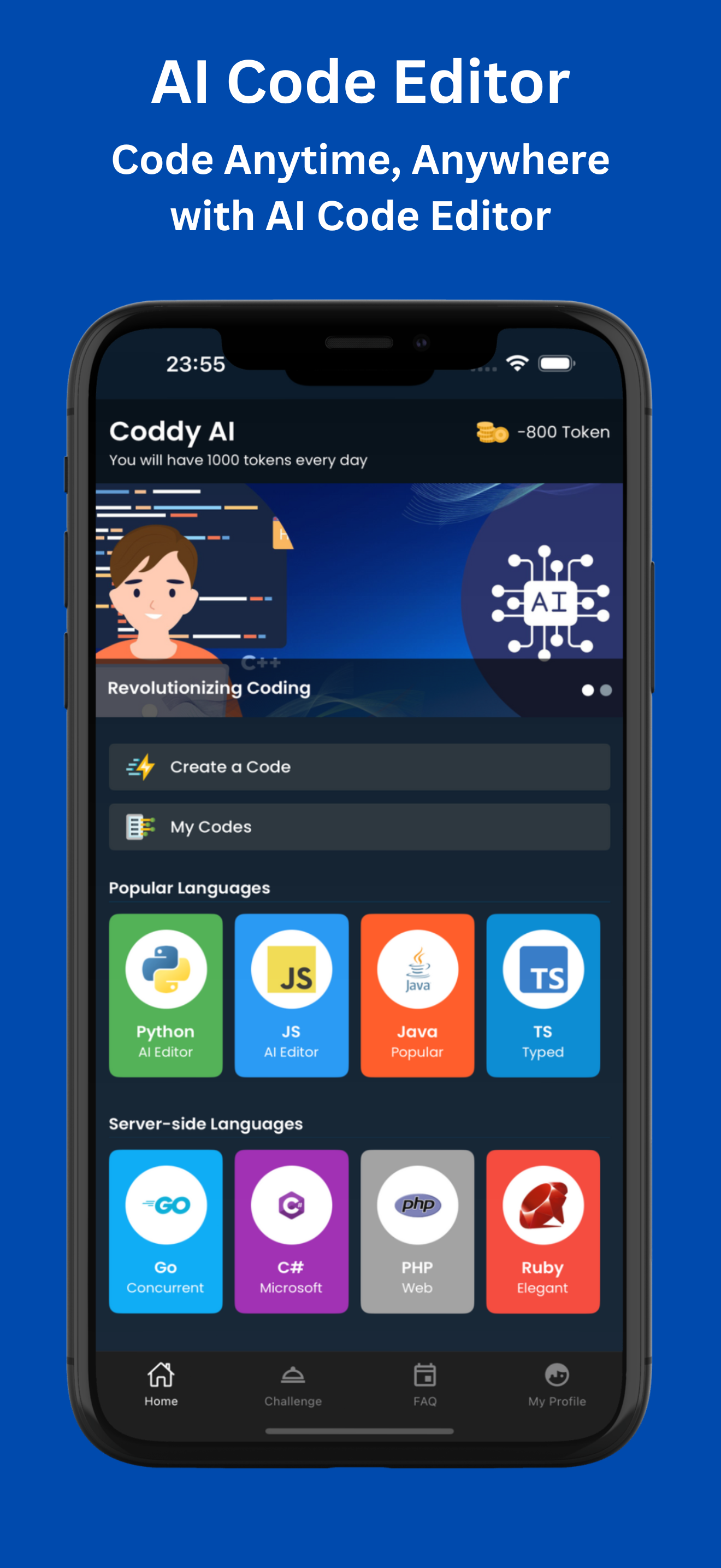 AI Code Editor & Compiler