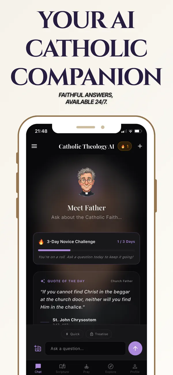 Screenshot #1 pour Théologie Catholique IA