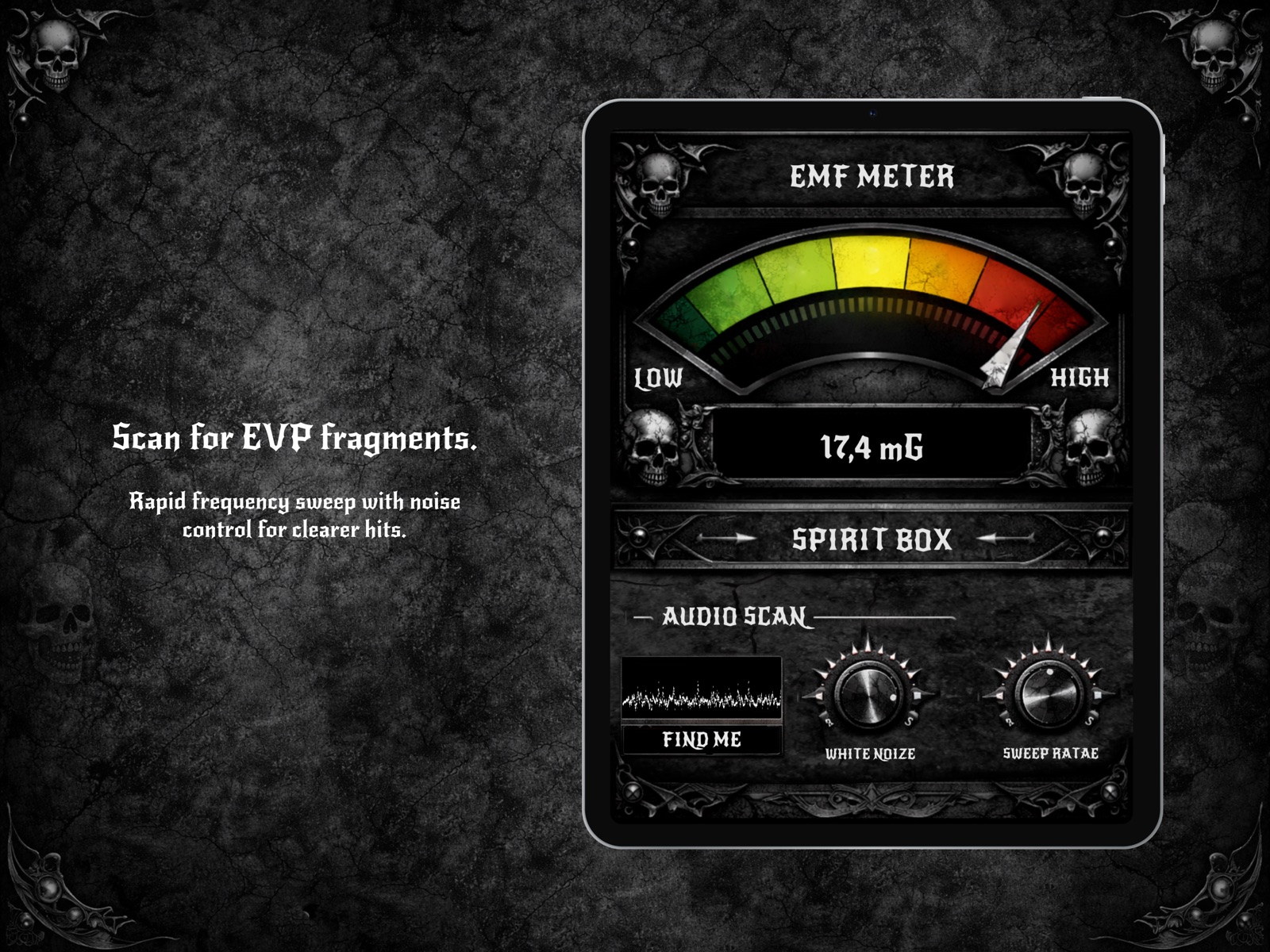 Necrometer PRO: Spirit Box EVP ipad screenshot 3