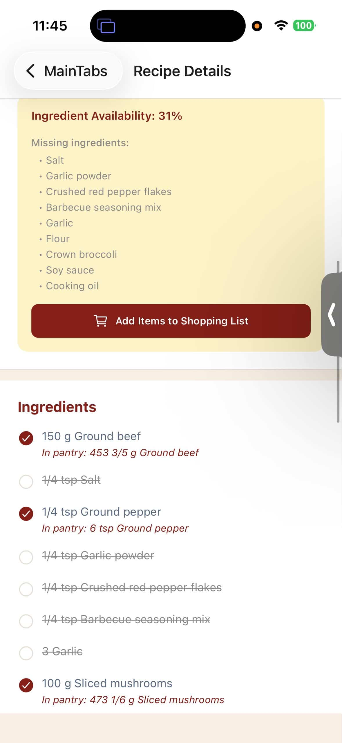 Pantidy: Smart Pantry, Recipes screenshot 3