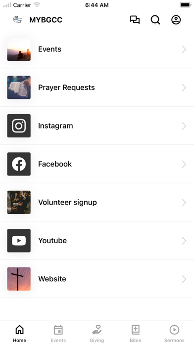 Bayou George Christian Church app screenshot